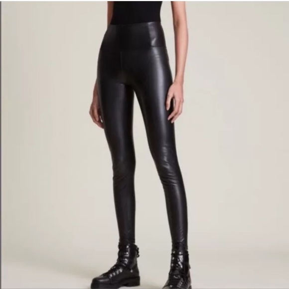 All Saints Pants - All Saints Cora Vegan Leather Black Leggings Womens US Size 2